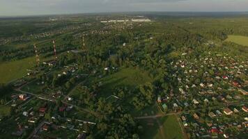 Flying over dacha communities in Russia video