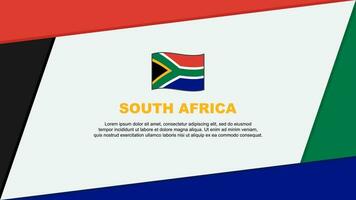 South Africa Flag Abstract Background Design Template. South Africa Independence Day Banner Cartoon Vector Illustration. South Africa Banner