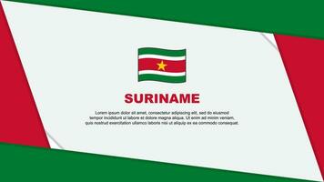 Suriname Flag Abstract Background Design Template. Suriname Independence Day Banner Cartoon Vector Illustration. Suriname Independence Day