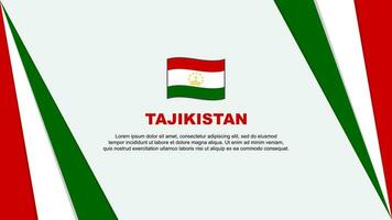 Tajikistan Flag Abstract Background Design Template. Tajikistan Independence Day Banner Cartoon Vector Illustration. Tajikistan Flag
