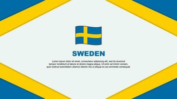 Sweden Flag Abstract Background Design Template. Sweden Independence Day Banner Cartoon Vector Illustration. Sweden Template