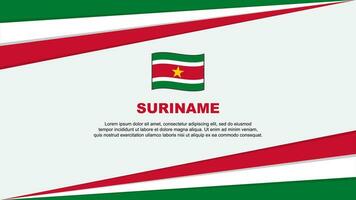 Suriname Flag Abstract Background Design Template. Suriname Independence Day Banner Cartoon Vector Illustration. Suriname Design