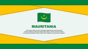 Mauritania Flag Abstract Background Design Template. Mauritania Independence Day Banner Cartoon Vector Illustration. Vector