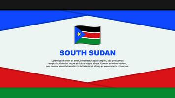 South Sudan Flag Abstract Background Design Template. South Sudan Independence Day Banner Cartoon Vector Illustration. South Sudan Vector