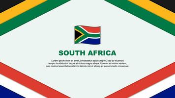 South Africa Flag Abstract Background Design Template. South Africa Independence Day Banner Cartoon Vector Illustration. South Africa Template