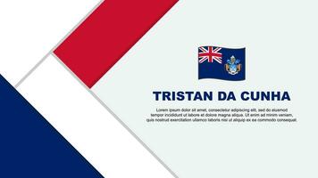 Tristan Da Cunha Flag Abstract Background Design Template. Tristan Da Cunha Independence Day Banner Cartoon Vector Illustration. Tristan Da Cunha Illustration