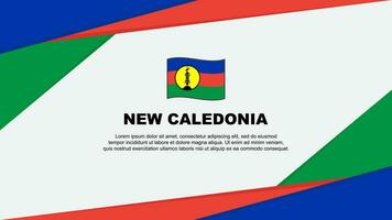 New Caledonia Flag Abstract Background Design Template. New Caledonia Independence Day Banner Cartoon Vector Illustration