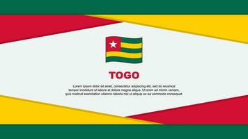 Togo Flag Abstract Background Design Template. Togo Independence Day Banner Cartoon Vector Illustration. Togo Vector