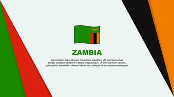 Zambia Flag Abstract Background Design Template. Zambia Independence Day Banner Cartoon Vector Illustration. Zambia Flag