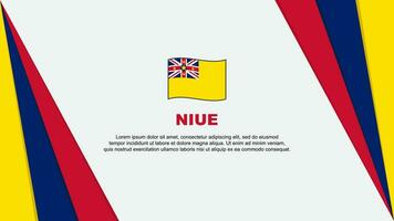 Niue Flag Abstract Background Design Template. Niue Independence Day Banner Cartoon Vector Illustration. Niue Flag