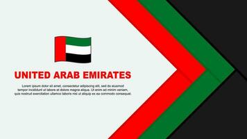 United Arab Emirates Flag Abstract Background Design Template. United Arab Emirates Independence Day Banner Cartoon Vector Illustration. Cartoon