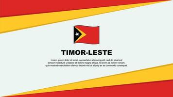 Timor Leste Flag Abstract Background Design Template. Timor Leste Independence Day Banner Cartoon Vector Illustration. Timor Leste Design