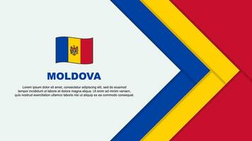 Moldova Flag Abstract Background Design Template. Moldova Independence Day Banner Cartoon Vector Illustration. Moldova Cartoon