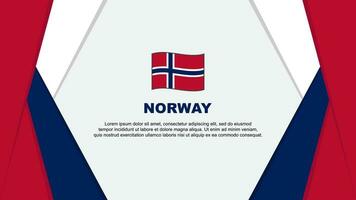 Norway Flag Abstract Background Design Template. Norway Independence Day Banner Cartoon Vector Illustration. Norway Background