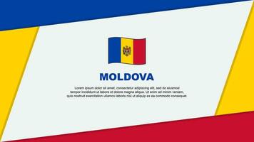 Moldova Flag Abstract Background Design Template. Moldova Independence Day Banner Cartoon Vector Illustration. Moldova Banner