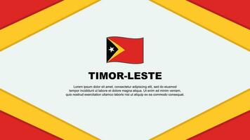 Timor Leste Flag Abstract Background Design Template. Timor Leste Independence Day Banner Cartoon Vector Illustration. Timor Leste Template