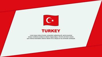 Turkey Flag Abstract Background Design Template. Turkey Independence Day Banner Cartoon Vector Illustration. Turkey Banner
