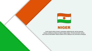 Niger Flag Abstract Background Design Template. Niger Independence Day Banner Cartoon Vector Illustration. Niger Illustration