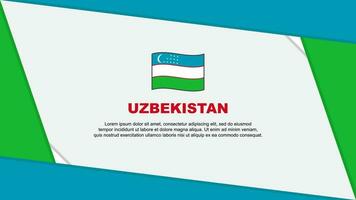 Uzbekistan Flag Abstract Background Design Template. Uzbekistan Independence Day Banner Cartoon Vector Illustration. Uzbekistan Independence Day