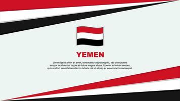 Yemen Flag Abstract Background Design Template. Yemen Independence Day Banner Cartoon Vector Illustration. Yemen Design