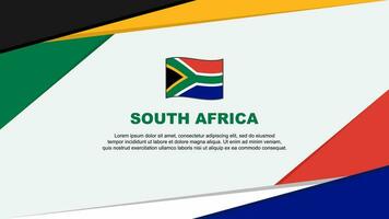 South Africa Flag Abstract Background Design Template. South Africa Independence Day Banner Cartoon Vector Illustration. South Africa