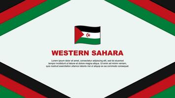 Western Sahara Flag Abstract Background Design Template. Western Sahara Independence Day Banner Cartoon Vector Illustration. Western Sahara Template