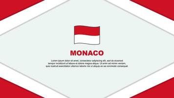 Monaco Flag Abstract Background Design Template. Monaco Independence Day Banner Cartoon Vector Illustration. Monaco Template