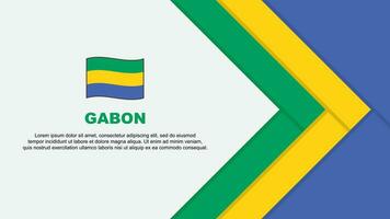 Gabon Flag Abstract Background Design Template. Gabon Independence Day Banner Cartoon Vector Illustration. Gabon Cartoon