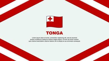 Tonga Flag Abstract Background Design Template. Tonga Independence Day Banner Cartoon Vector Illustration. Tonga Template