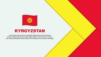 Kyrgyzstan Flag Abstract Background Design Template. Kyrgyzstan Independence Day Banner Cartoon Vector Illustration. Kyrgyzstan Cartoon