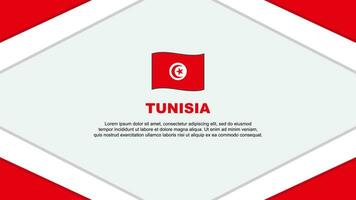 Tunisia Flag Abstract Background Design Template. Tunisia Independence Day Banner Cartoon Vector Illustration. Tunisia Template