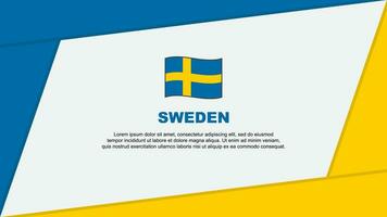 Sweden Flag Abstract Background Design Template. Sweden Independence Day Banner Cartoon Vector Illustration. Sweden Banner