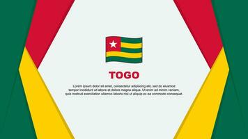 Togo Flag Abstract Background Design Template. Togo Independence Day Banner Cartoon Vector Illustration. Togo Background