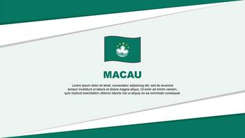 Macau Flag Abstract Background Design Template. Macau Independence Day Banner Cartoon Vector Illustration. Macau Design