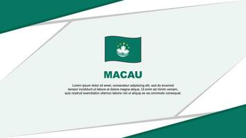 Macau Flag Abstract Background Design Template. Macau Independence Day Banner Cartoon Vector Illustration. Macau