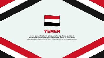 Yemen Flag Abstract Background Design Template. Yemen Independence Day Banner Cartoon Vector Illustration. Yemen Template