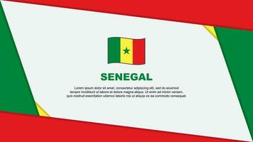 Senegal Flag Abstract Background Design Template. Senegal Independence Day Banner Cartoon Vector Illustration. Senegal Independence Day