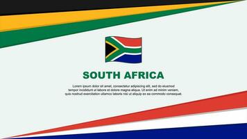 South Africa Flag Abstract Background Design Template. South Africa Independence Day Banner Cartoon Vector Illustration. South Africa Design