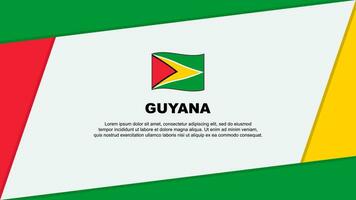 Guyana Flag Abstract Background Design Template. Guyana Independence Day Banner Cartoon Vector Illustration. Guyana Banner