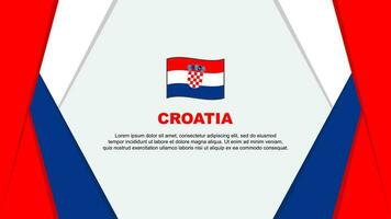 Croatia Flag Abstract Background Design Template. Croatia Independence Day Banner Cartoon Vector Illustration. Croatia Background