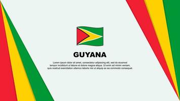 Guyana Flag Abstract Background Design Template. Guyana Independence Day Banner Cartoon Vector Illustration. Guyana Flag