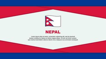 Nepal Flag Abstract Background Design Template. Nepal Independence Day Banner Cartoon Vector Illustration. Nepal Vector