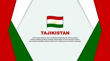 Tajikistan Flag Abstract Background Design Template. Tajikistan Independence Day Banner Cartoon Vector Illustration. Tajikistan Background