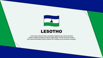 Lesotho Flag Abstract Background Design Template. Lesotho Independence Day Banner Cartoon Vector Illustration. Lesotho Independence Day