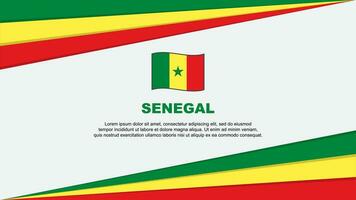 Senegal Flag Abstract Background Design Template. Senegal Independence Day Banner Cartoon Vector Illustration. Senegal Design