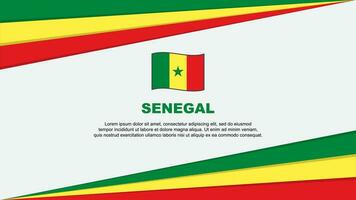 Senegal Flag Abstract Background Design Template. Senegal Independence Day Banner Cartoon Vector Illustration. Senegal Design