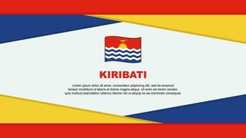 Kiribati Flag Abstract Background Design Template. Kiribati Independence Day Banner Cartoon Vector Illustration. Kiribati Vector