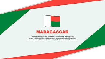 Madagascar Flag Abstract Background Design Template. Madagascar Independence Day Banner Cartoon Vector Illustration. Madagascar