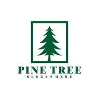 Pine Tree logo design vector. Creative Pine logo concepts template vector