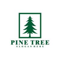 Pine Tree logo design vector. Creative Pine logo concepts template vector